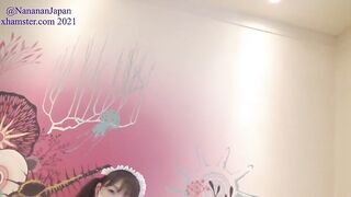 Shaved Japanese Masturbates Cock