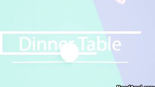 Oily dinner table anal with chef Nick