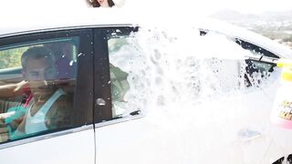 TS carwash babe Victoria Grant analed by customer