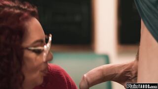 Teacher is cornered and now has to fuck