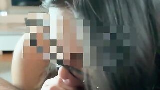 Hotwife with Glasses Loves Sucking Cock