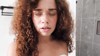 Ebony stepdaughter throated by stepdad