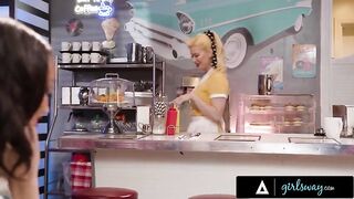 Hairy Blonde And Brunette Special Diner