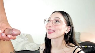 Deepthroats and Guzzles Every Drop of Thick Cock