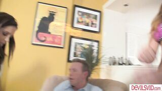 Teen shows stepmom shes good in blowjob