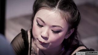 Asian teen fucked by her stepdads friend