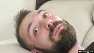 Big cock trans has a hardon during anal