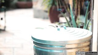 Latin hobo got pregnant from used condom