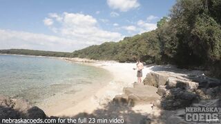 POV Beach Vacation Blowjob and Wet, Sticky Creampie Fuck With Mila Perez