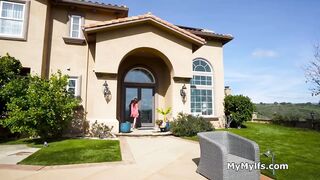 Making busty next door wife happy with a big dick in her mouth