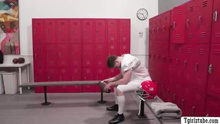 Fucking my sad crush in locker to make him happy