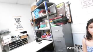 Throating and balls deep hammering of petite suspect