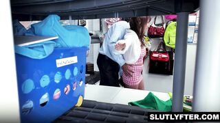 Officer Juan Largo pops Tiny Khloes Kpop cherry and fucks her more