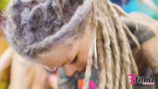 Miss Flora gets lot of pussy and cock