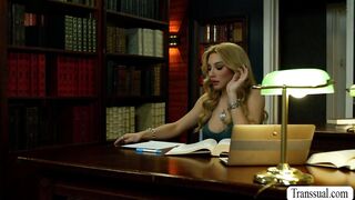 Fucking this shy but horny TS librarian
