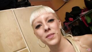 Blonde Whore Blowbang With Bukkake