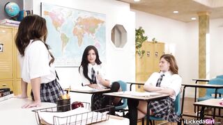 Lesbian teacher fucking 3 teen students