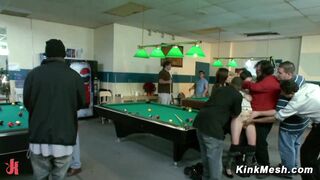 Teen Haley Cummings Exposed Naked And Getting Fingered By Strangers At A Pool Hall