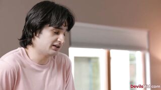 Milf lets stepson lick and fuck her cunt