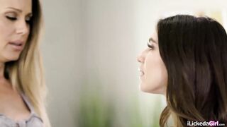 Lesbian teen seducing widowed neighbor