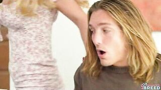 Stepmom says dont waste my sperm and cum inside her