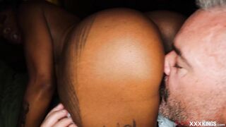 Big tit ebony milf riding white big cock