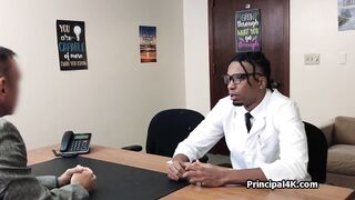 BBC and BWC for big tit ebony cougar for a nice office threesome