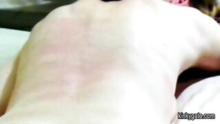 I cane red marks on her disobedient ass