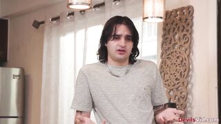 Lesbian wants to try roommates big cock