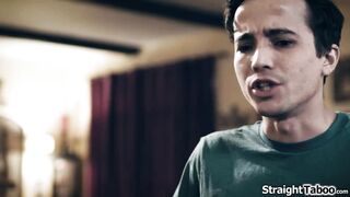 Stepmom accidently touches stepsons cock