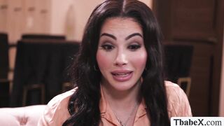 Letting my husband fuck TS in front of me