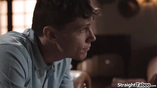 Busty milfs seduced by her teen neighbor