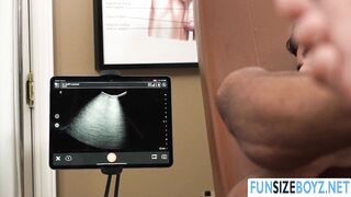 Watching my doctors dick inside my ass in monitor