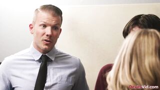 Stepmom on threesome with stepson and bf