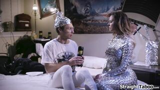 Busty alien anal fists and assfucks guy