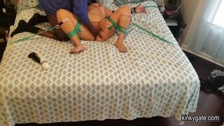 Tied up plump Marry tamed by black Dom