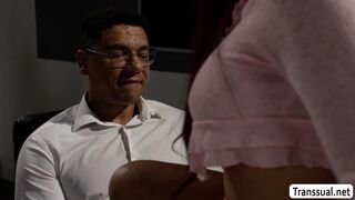 Slut student seduces teacher to give her good grade