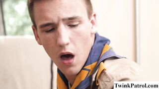Scout officer enjoy his self into the ass of Twink