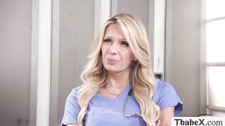 Sperm donor fucks the TS nurse incharge