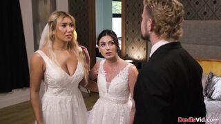 Big tits lesbian couple fucked by priest