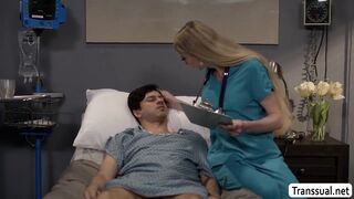 Giving my weak patient a blowjob to be strong