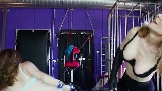 Blonde Mistress Plays Her Cute Slave