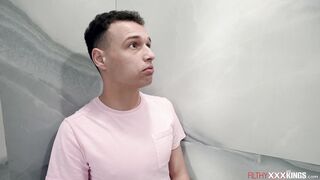 Milf lured stepson to the shower to fuck