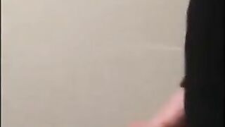 Cute Boy wank in school bathroom and cum in classroom