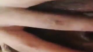 Freaky Asian girl pleasuring herself - selfie