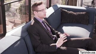 Handsome dude lick and bareback the tight ass of Tranny boss