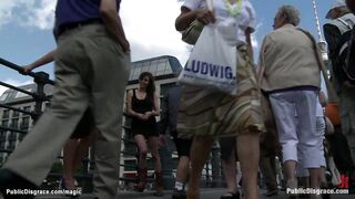 German babe humiliated in public